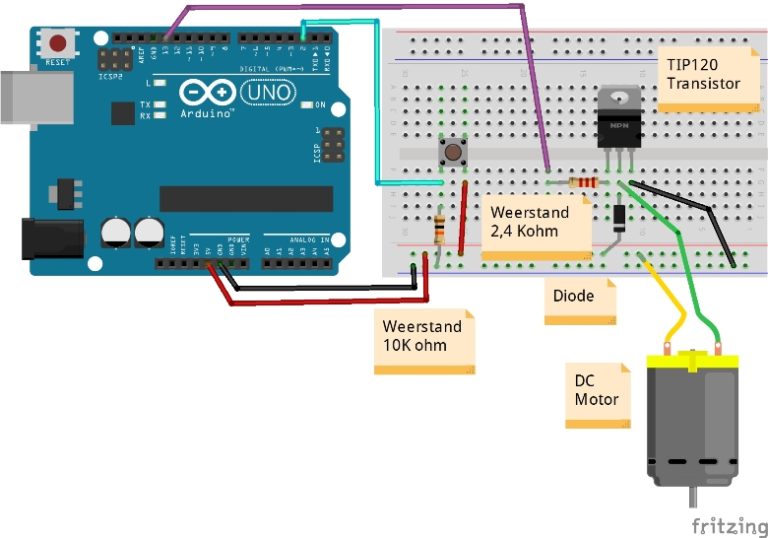 Les 10: Motor TIP120 - Fun met Electronica